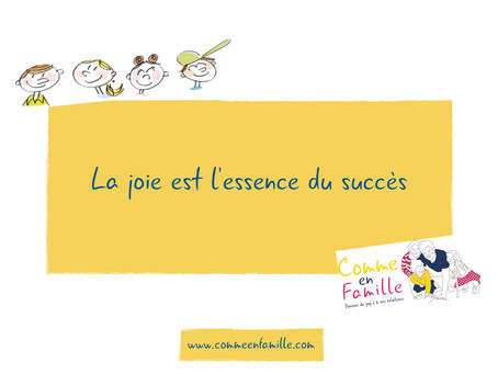 Mettons de la joie dans ce que nous faisons!