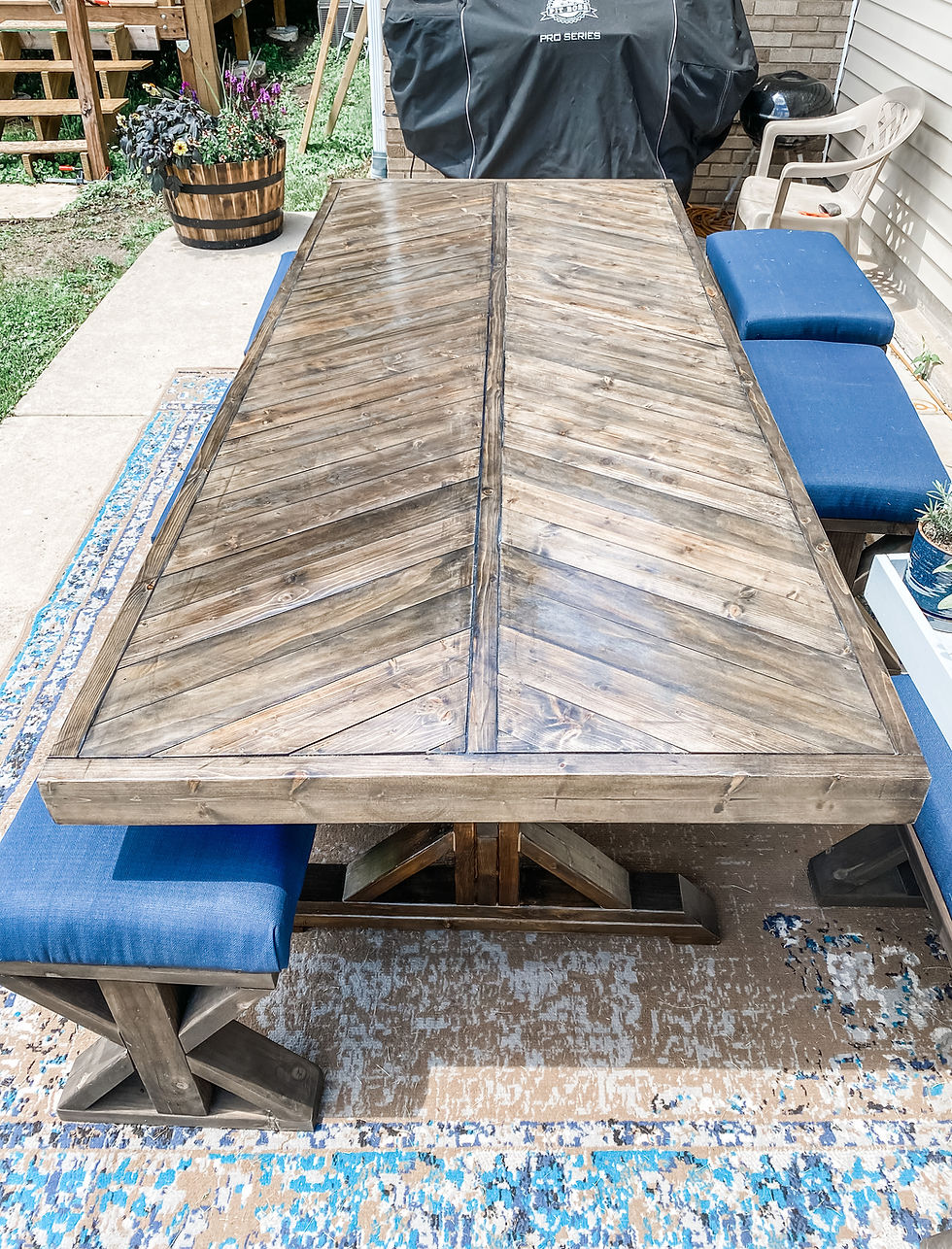 Thumbnail: Chevron Dining Table