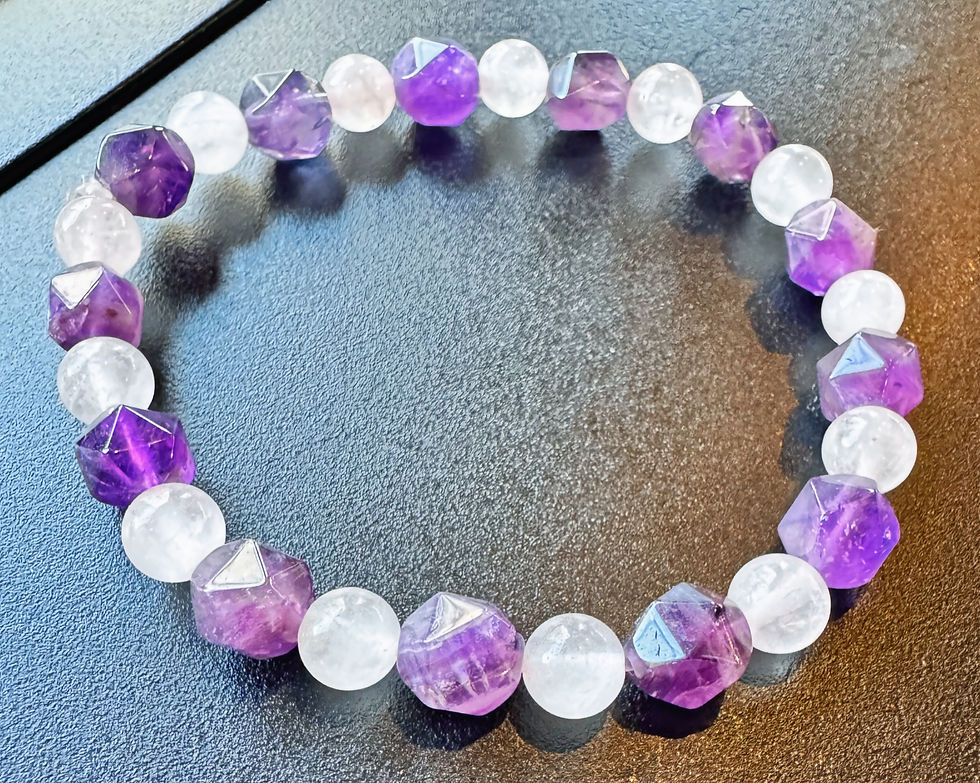 Full view of bracelet on black table