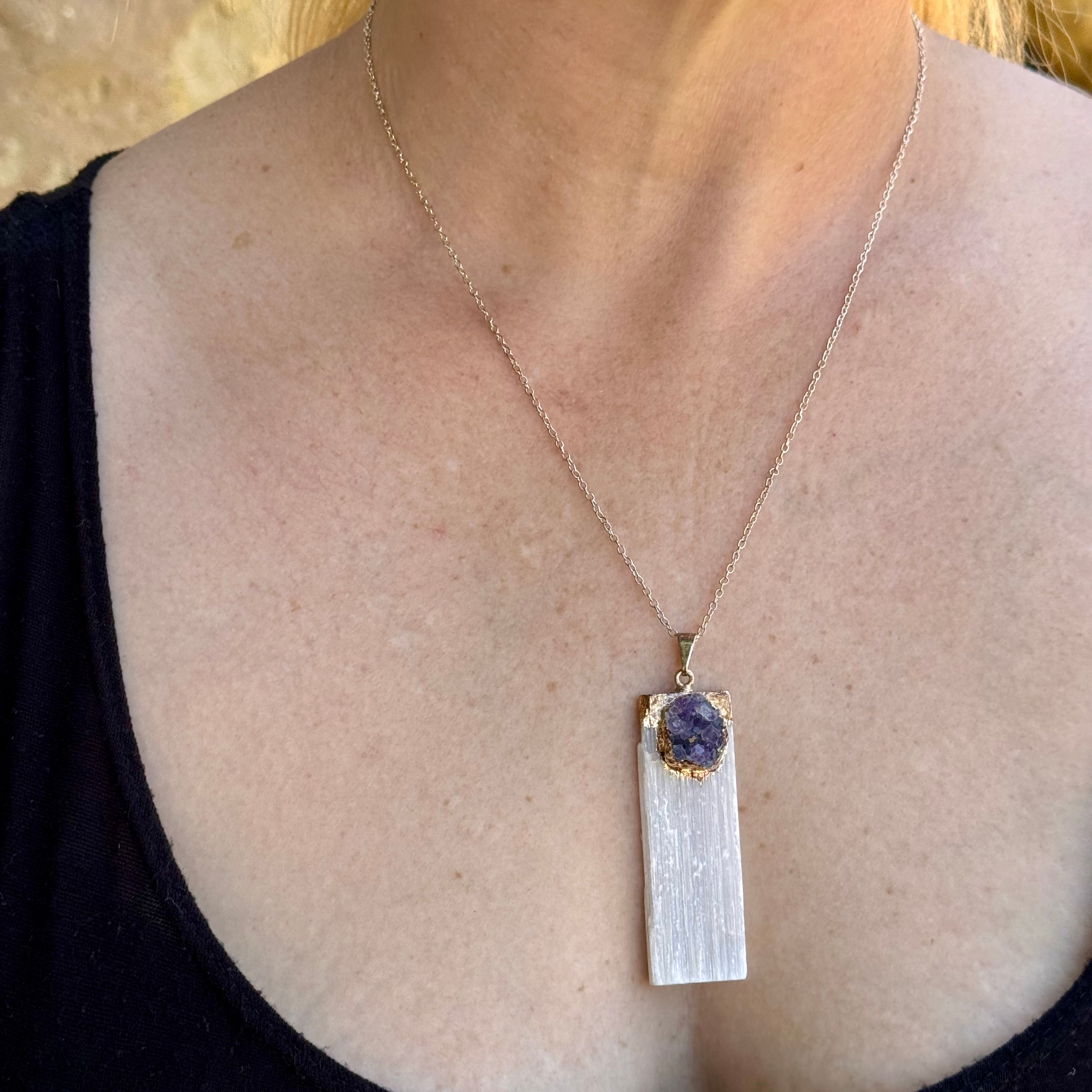 Front view on someone's neck