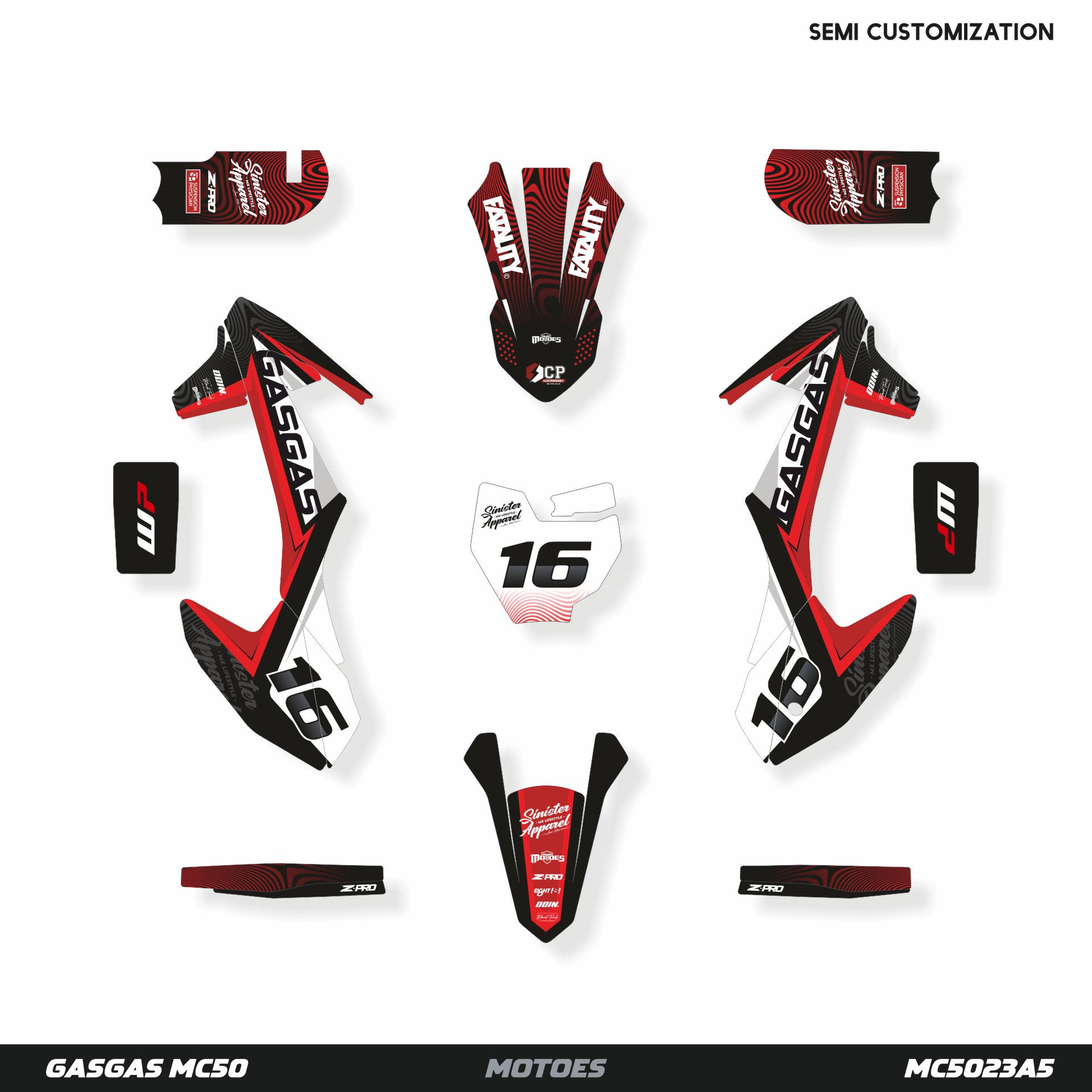 Graphic Kit for Gasgas MC50 Model