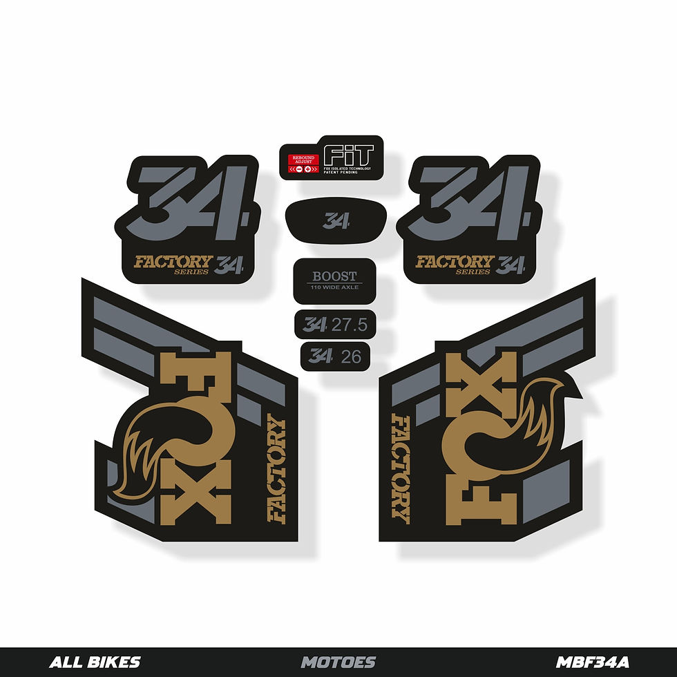 Thumbnail: MOTOES MTB FORK DECAL KIT FOX 34