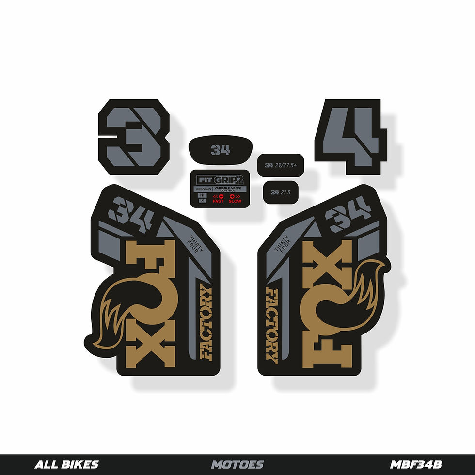 Thumbnail: MOTOES MTB FORK DECAL KIT FOX 34