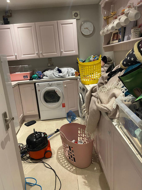 Pink Utility Room Transformation | Before photo