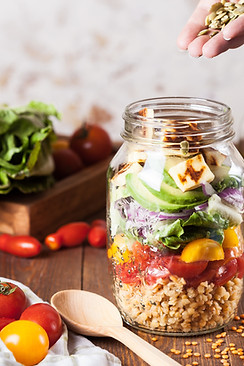 Salat in einem Glas