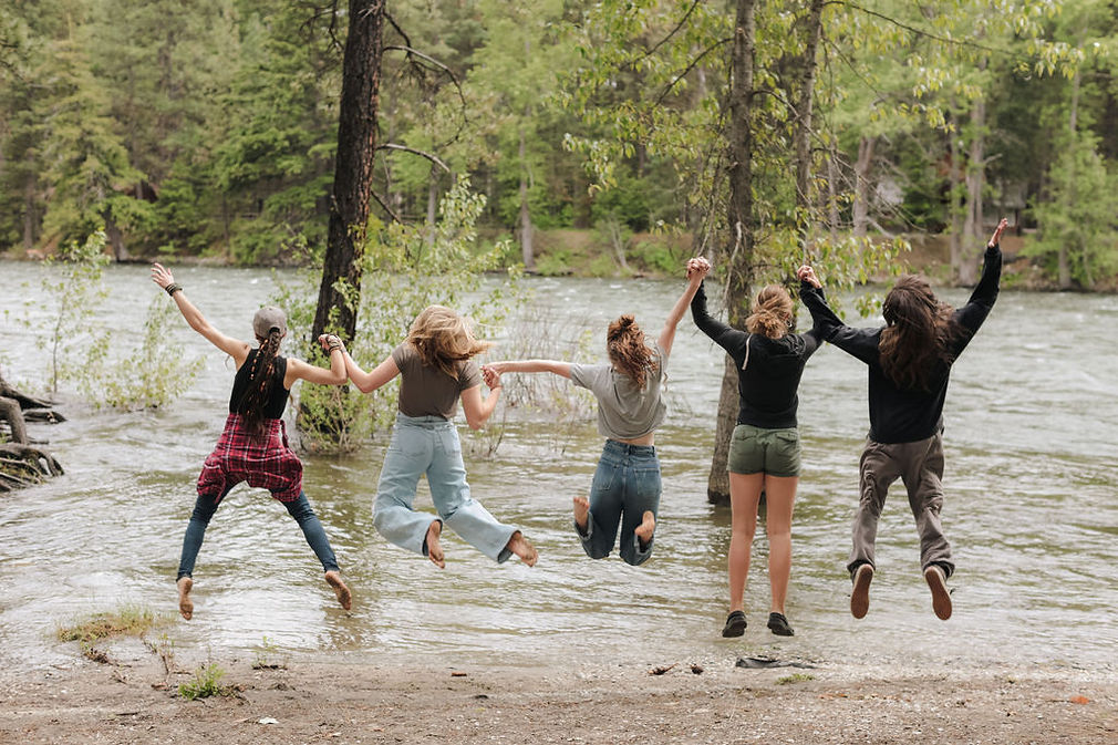 firls jumping