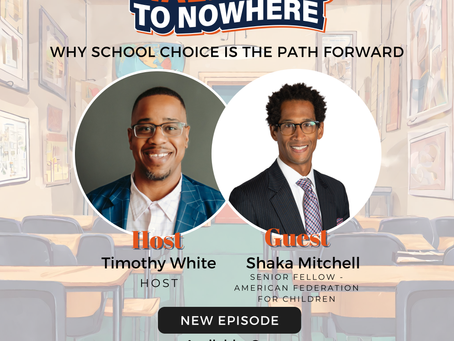 Hall Pass to Nowhere podcast episode cover for episode 11 featuring a picture of the Host, Timothy White and the guest, Shaka Mitchell