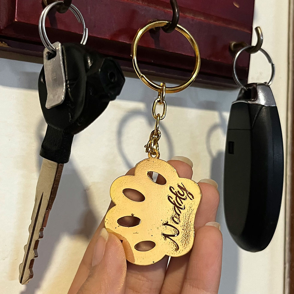 Thumbnail: Personalized dog name keychain