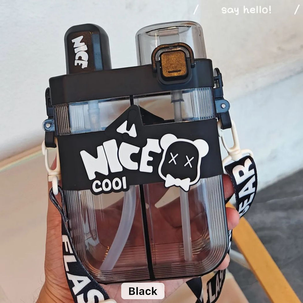 Thumbnail: Dual section sipper bottle with 2 way drinking option - 600 ml