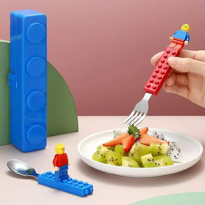 Thumbnail: Lego stainless steel cutlery set for Kids