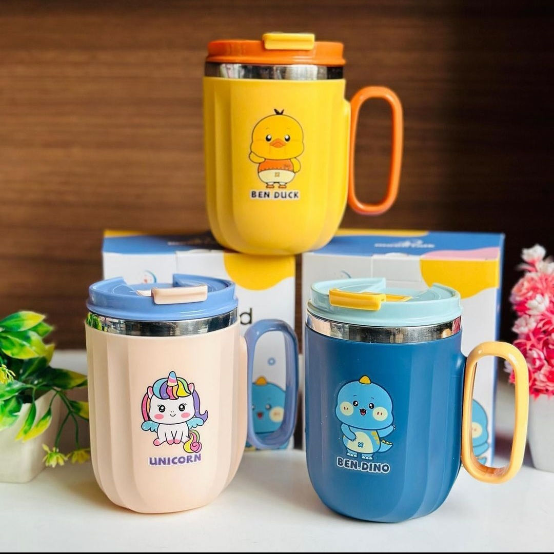 Stainless steel sippy mugs with lid