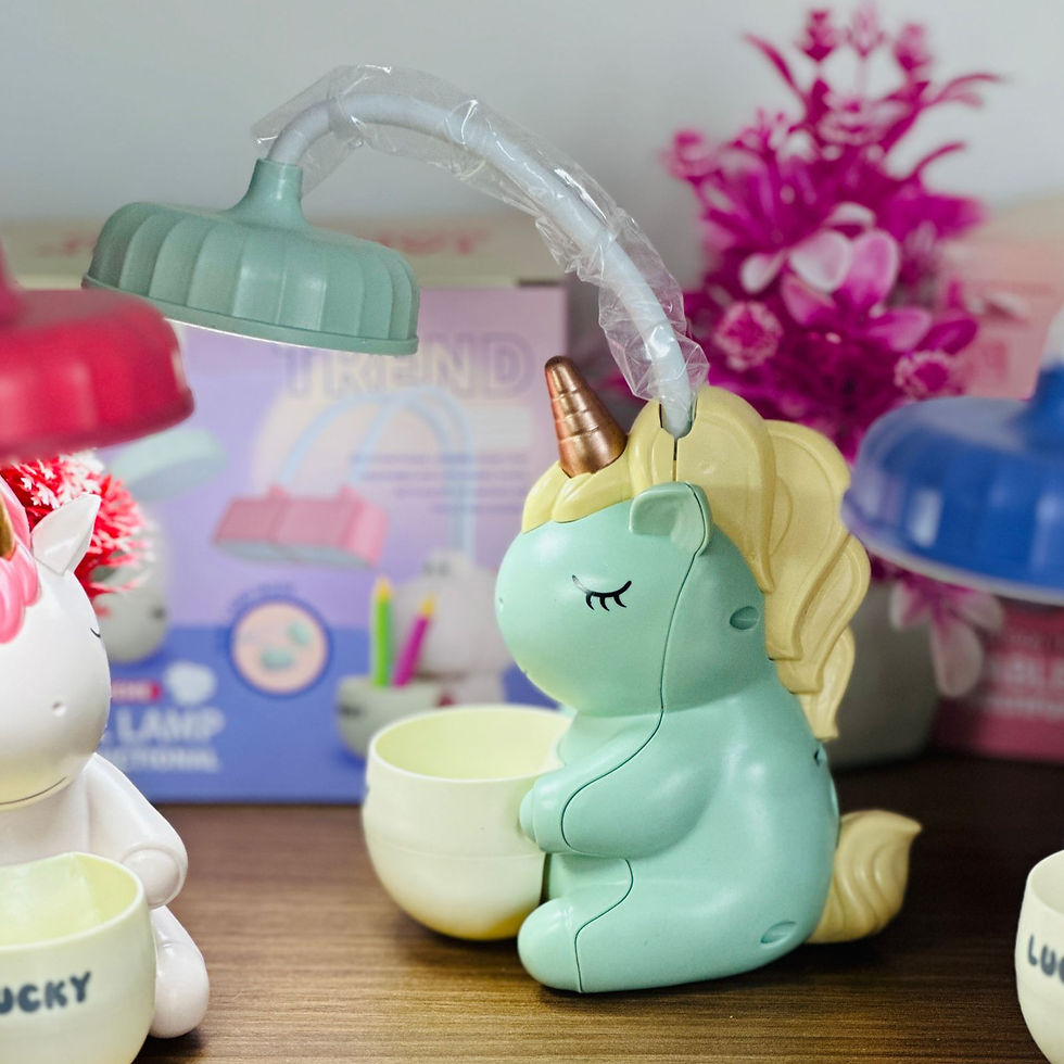 Thumbnail: Unicorn design kids desk lamp with pen holder 