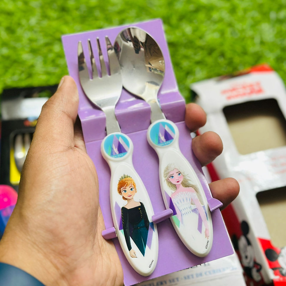 Thumbnail: Stainless steel Cartoon themed Spoon & Fork set