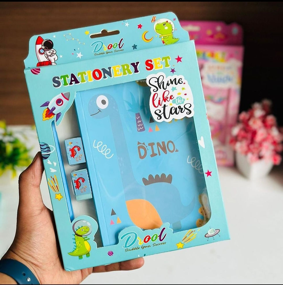 Thumbnail: Notepad, pencils, eraser & sharpener stationery gift set