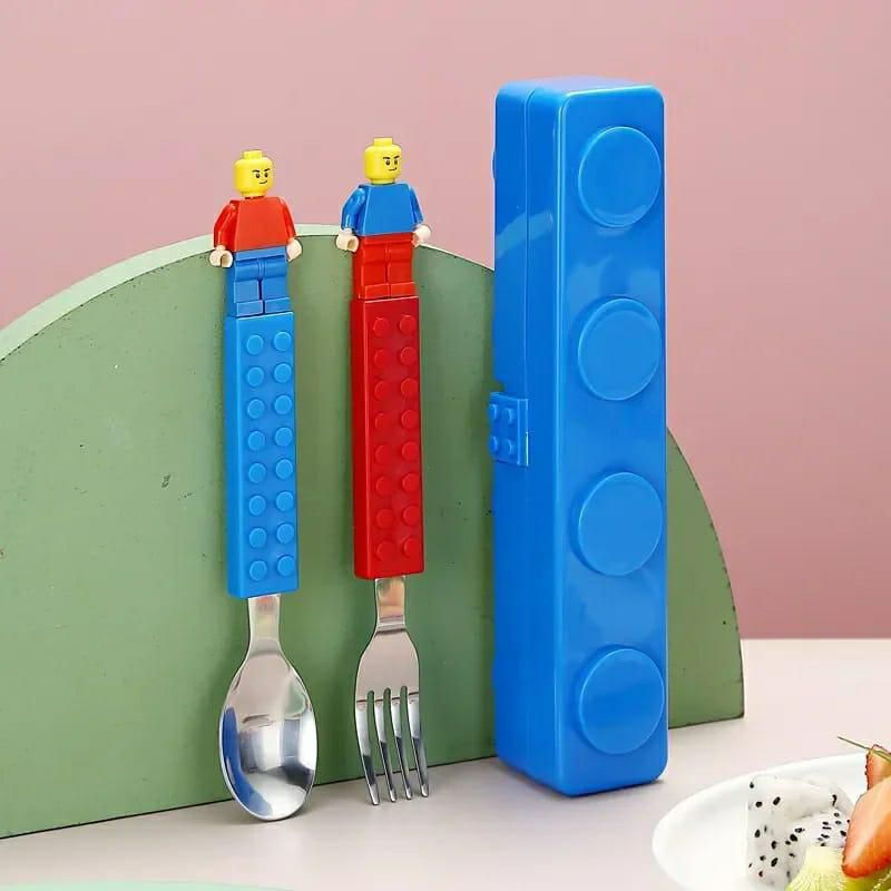 Thumbnail: Lego stainless steel cutlery set for Kids