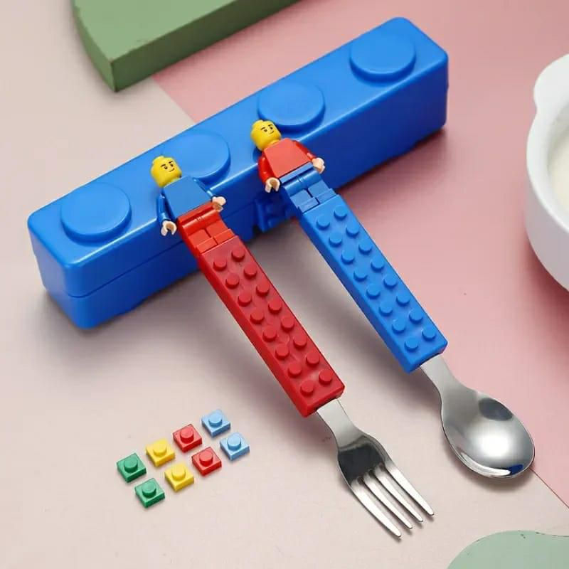 Thumbnail: Lego stainless steel cutlery set for Kids
