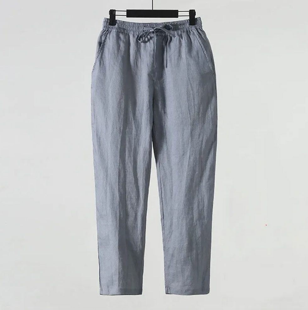 Miniatura: Men's Cotton Linen Cropped Pants
