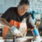 fresh caught fish getting filleted