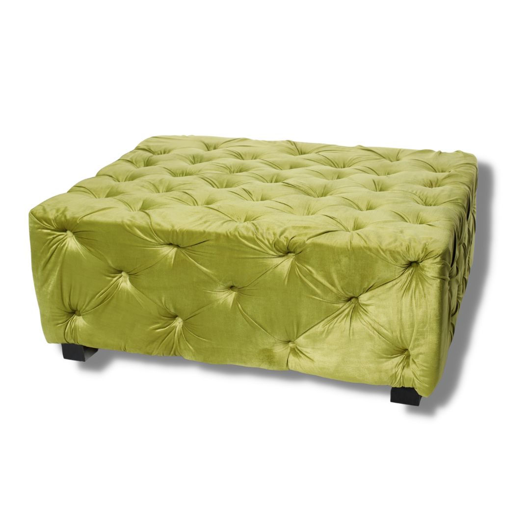 Green Tufted Ottoman