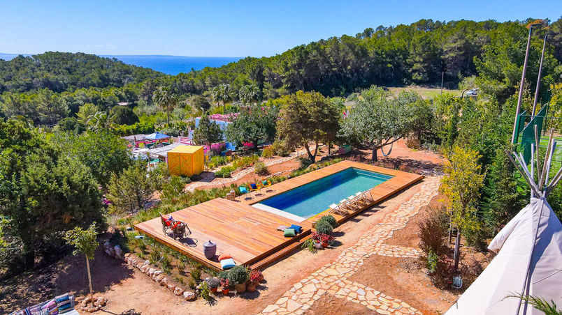 A prefabricated pool in Ibiza