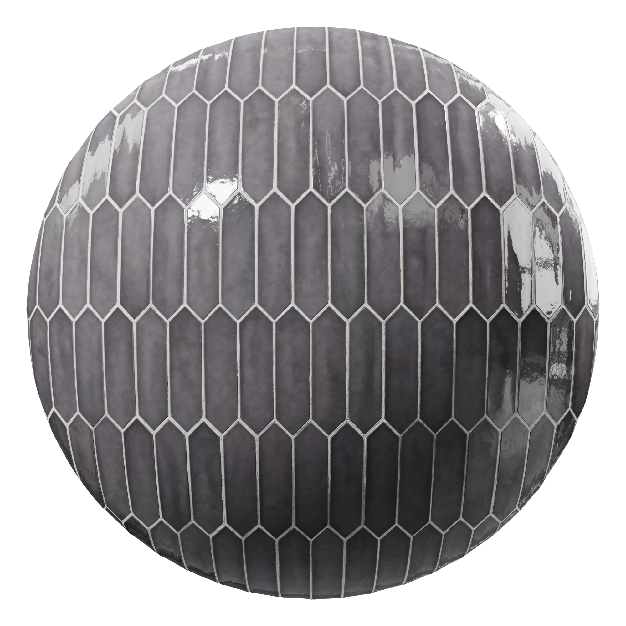 Carbon Tiles Ceramic Picket Grey Panel 20