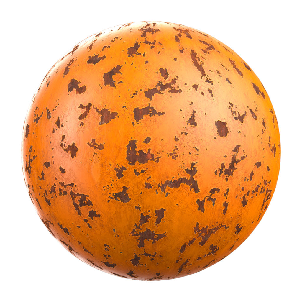 Carbon Orange Rusty Peeling Metal Panel 9