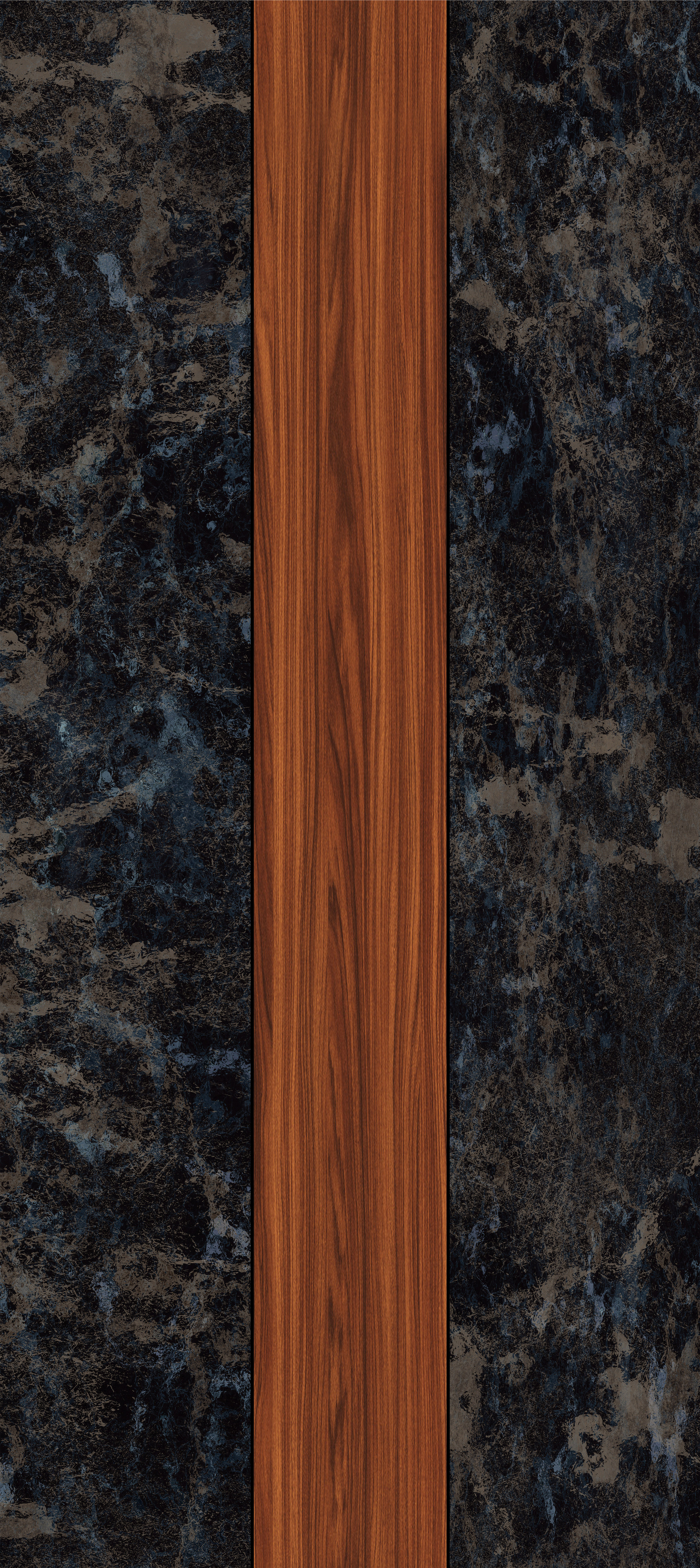 Carbon Combined Wood & Dark Blue Marble Panel 8