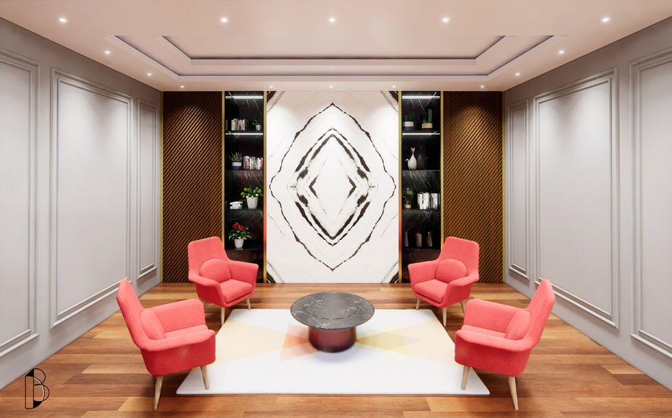 Panel Calcite Pvc Marble Sheet Showroom 11