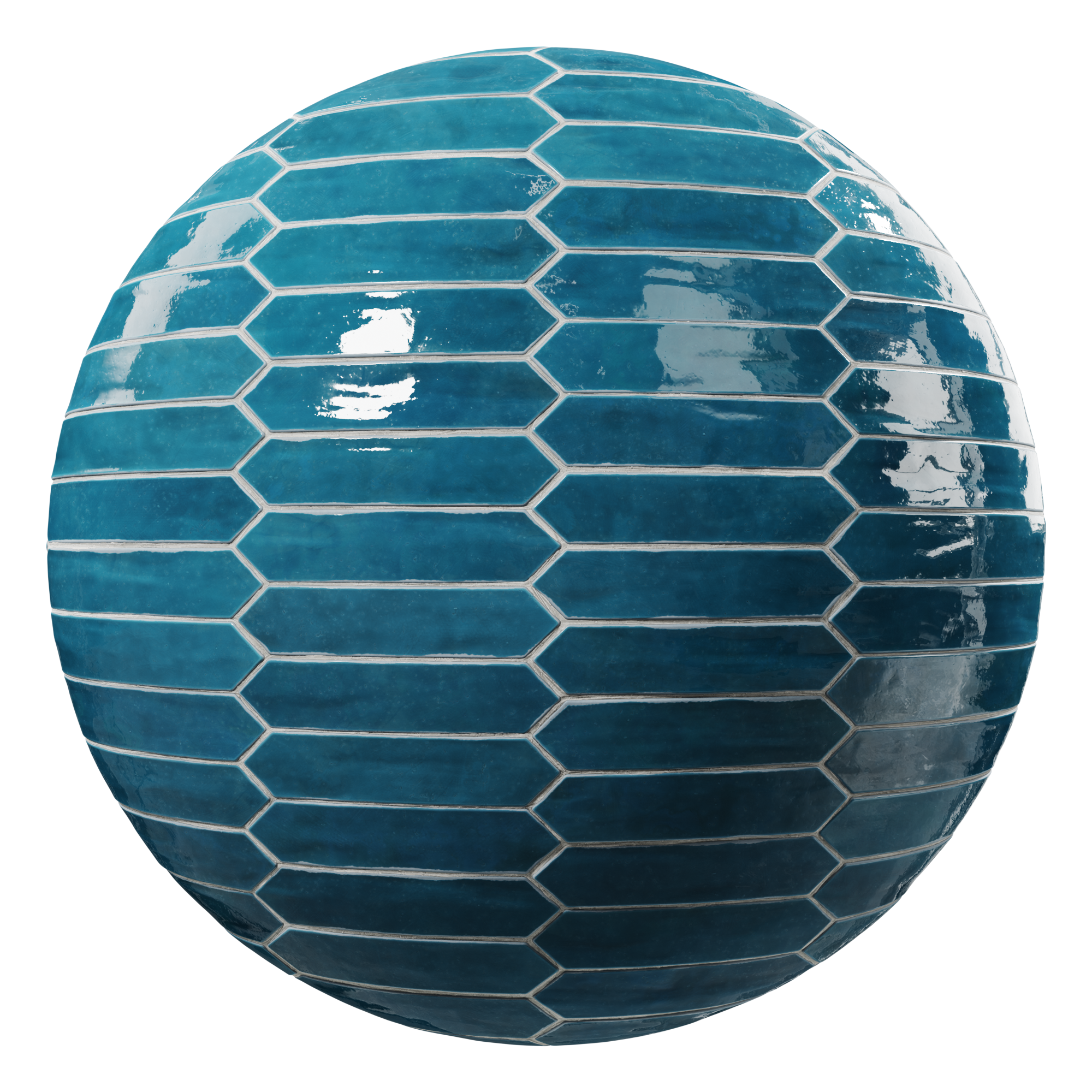 Carbon Tiles Ceramic Picket Blue Panel 19