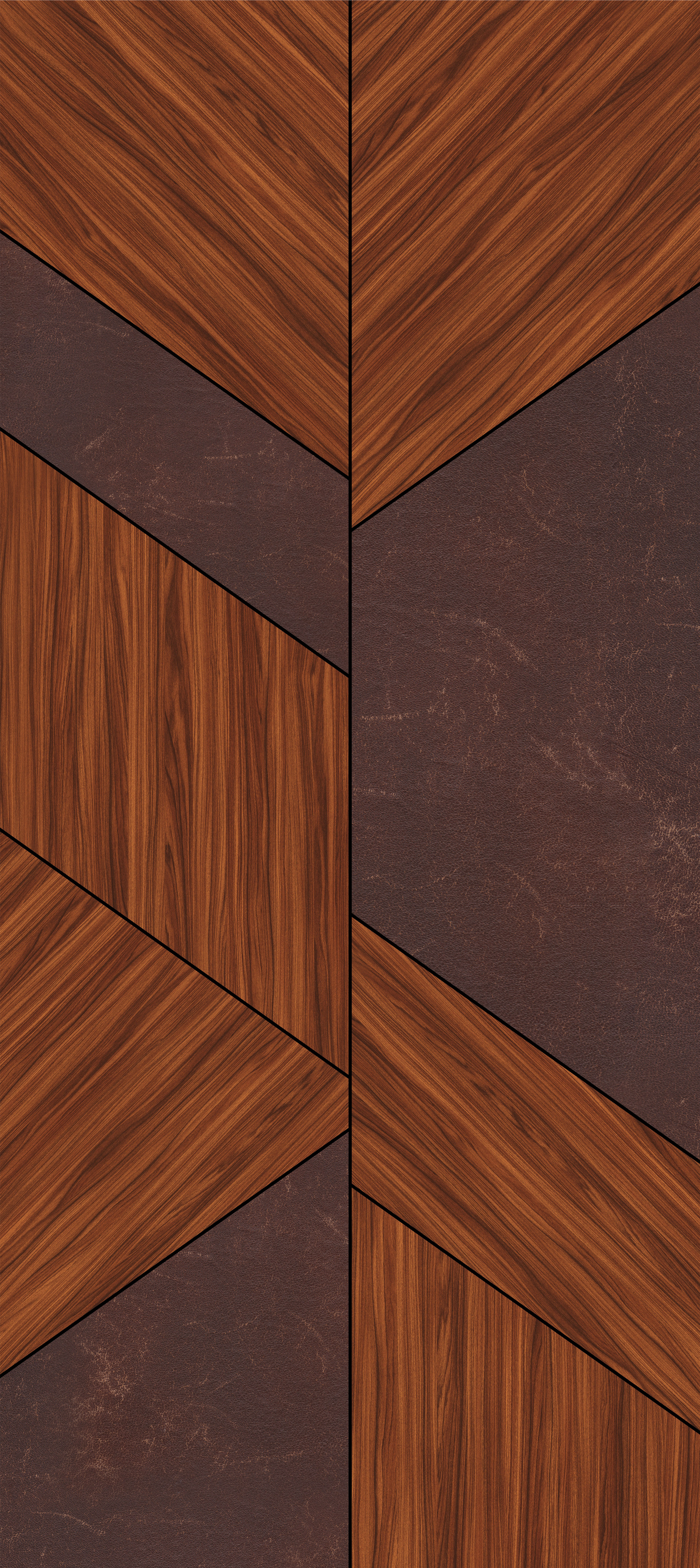 Carbon Combined Wood & Faux Leather Panel 9