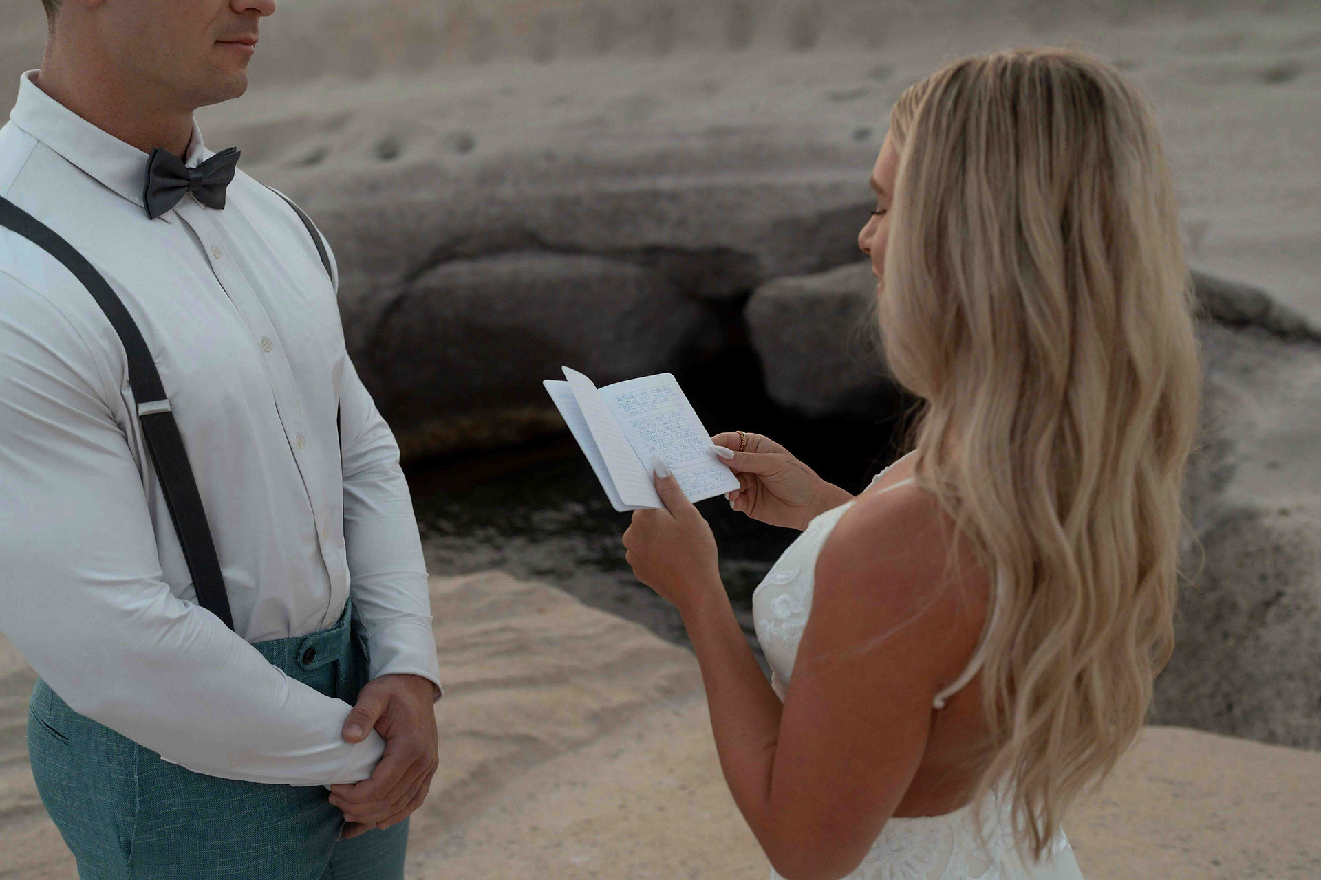Ceremony Milos Greece elopement wedding