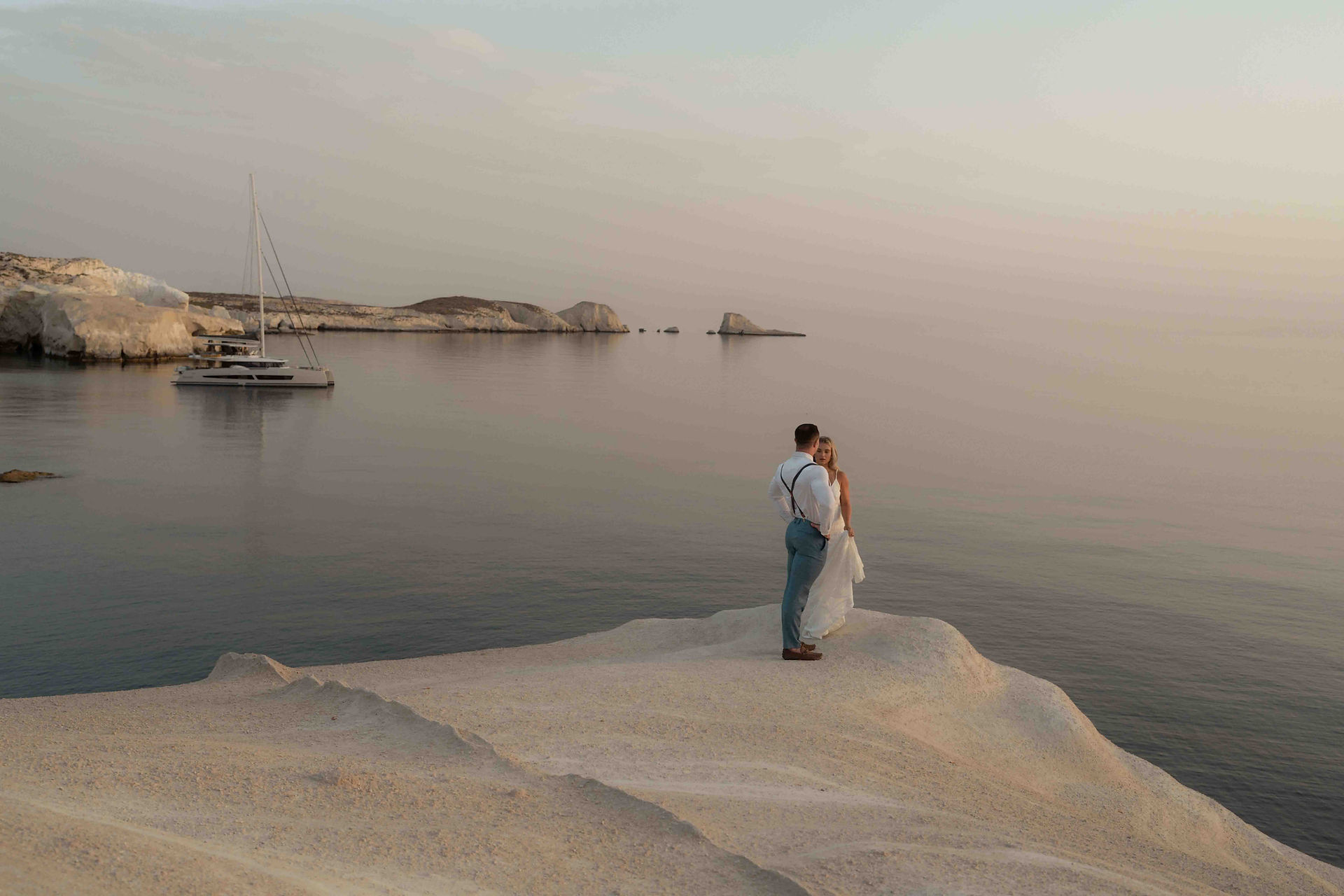 Sarakiniko Beach Milos Elopement