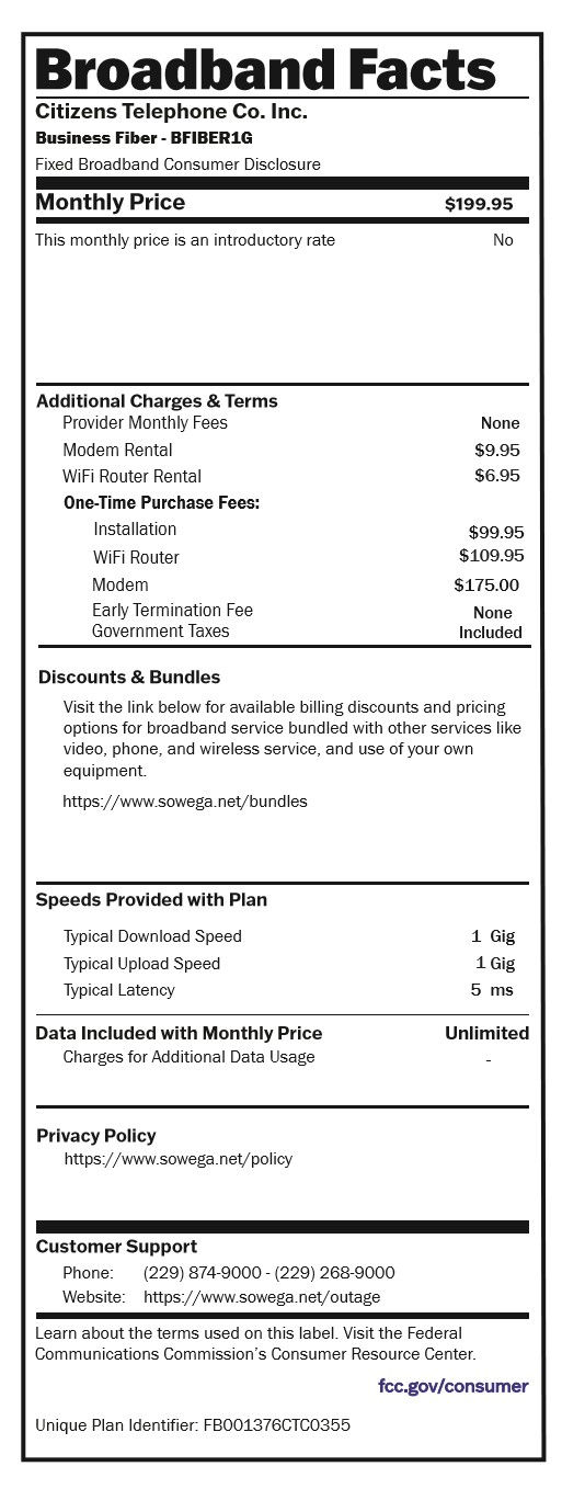 Business Fiber - BFIBER1G - 010526