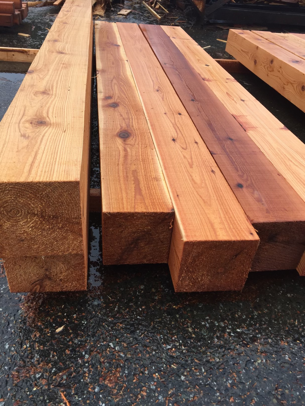 14x14 Cedar Timbers — product view 1