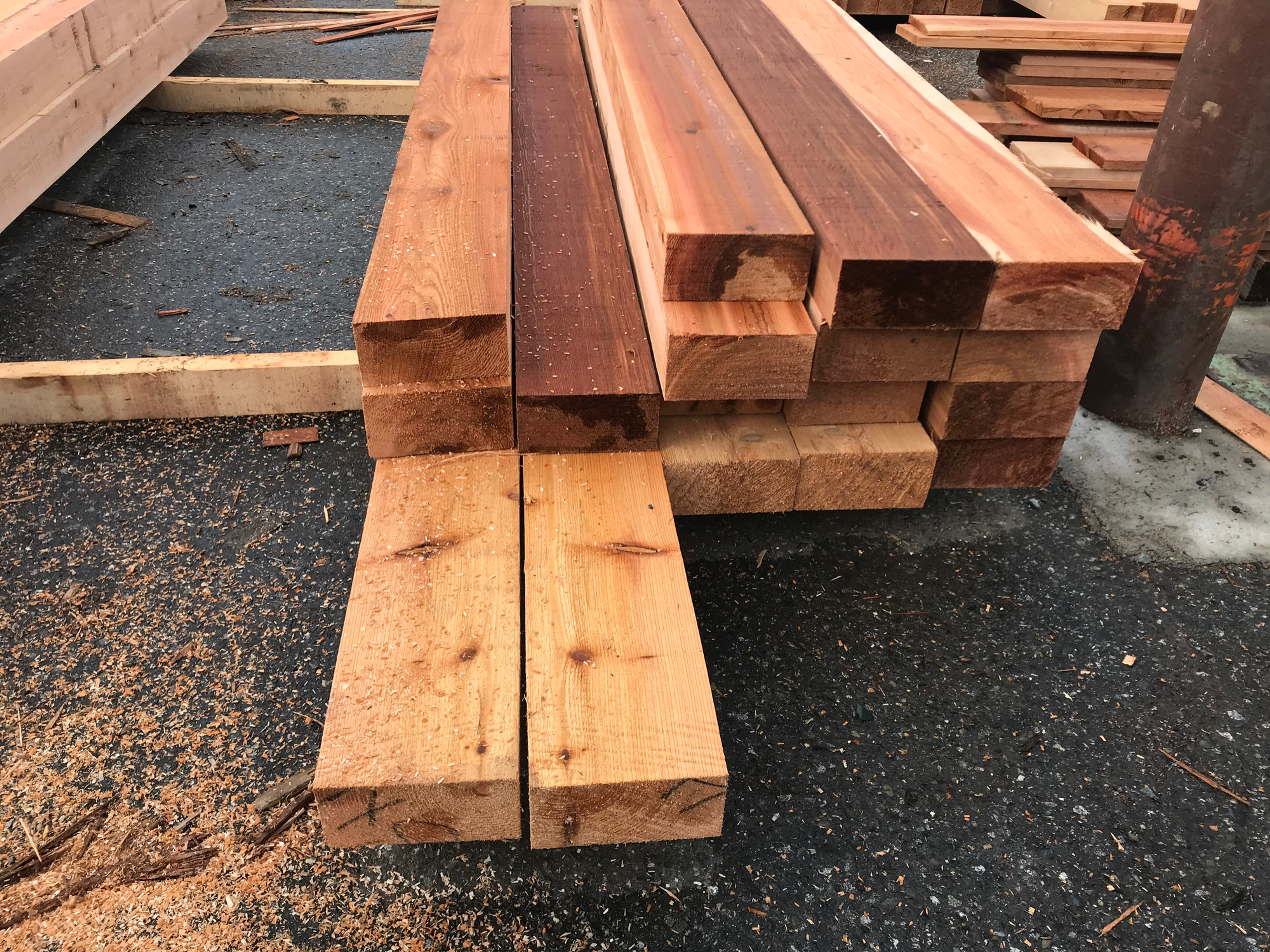 6x12 Cedar Timbers — product view 1
