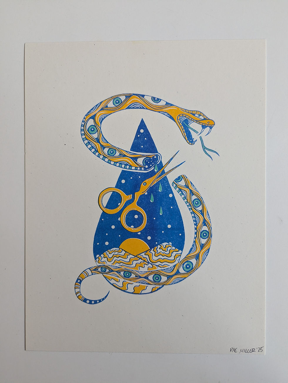 Thumbnail: 8x10'' Cut Snake Risoprint