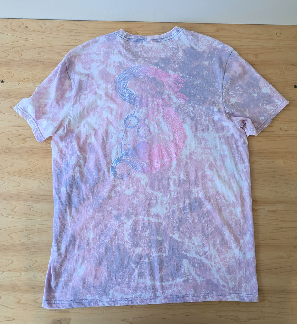 Thumbnail: XL, Cotton Candy Screen-printed & Bleach Dyed Unisex T