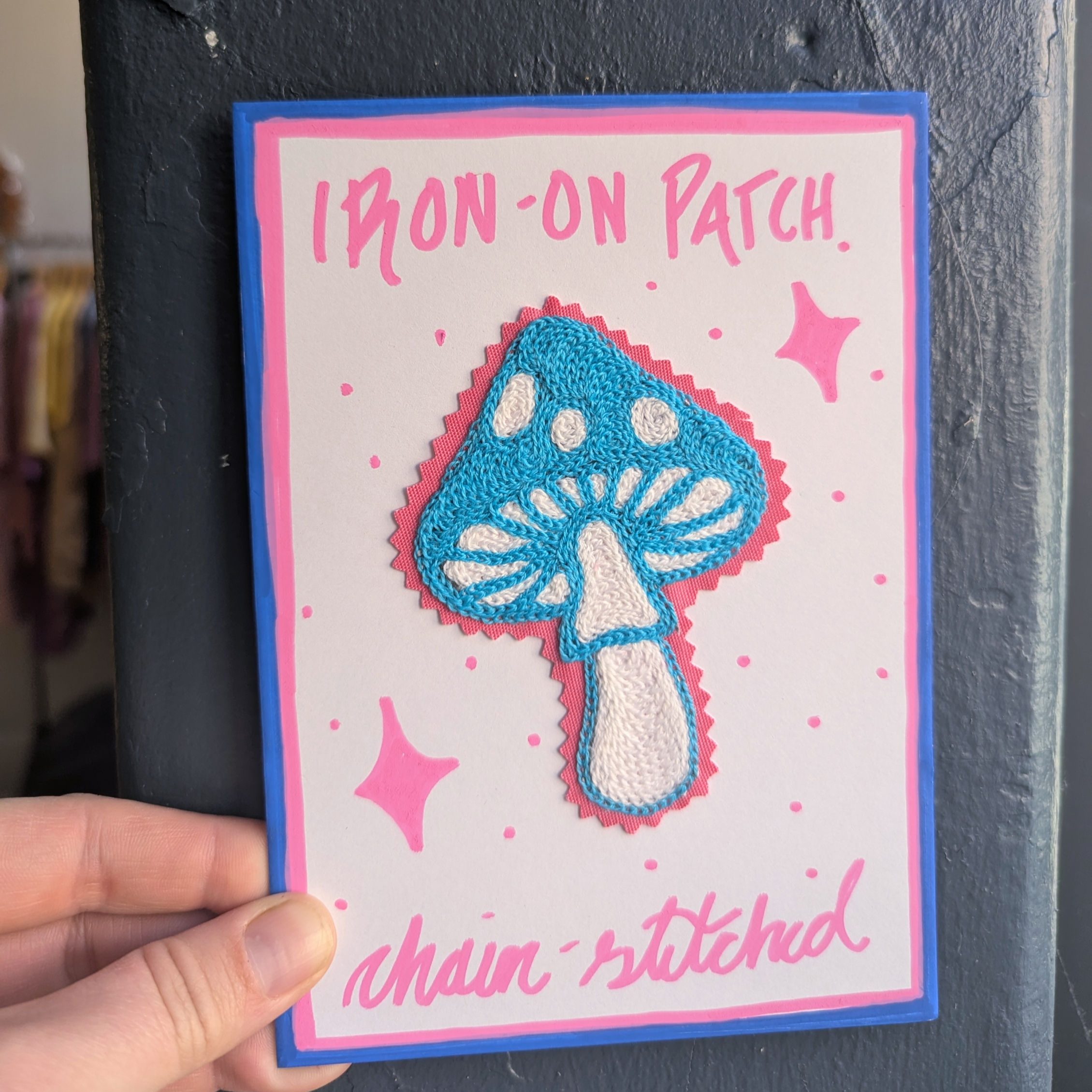 3.5'' Blue Mushroom Patch