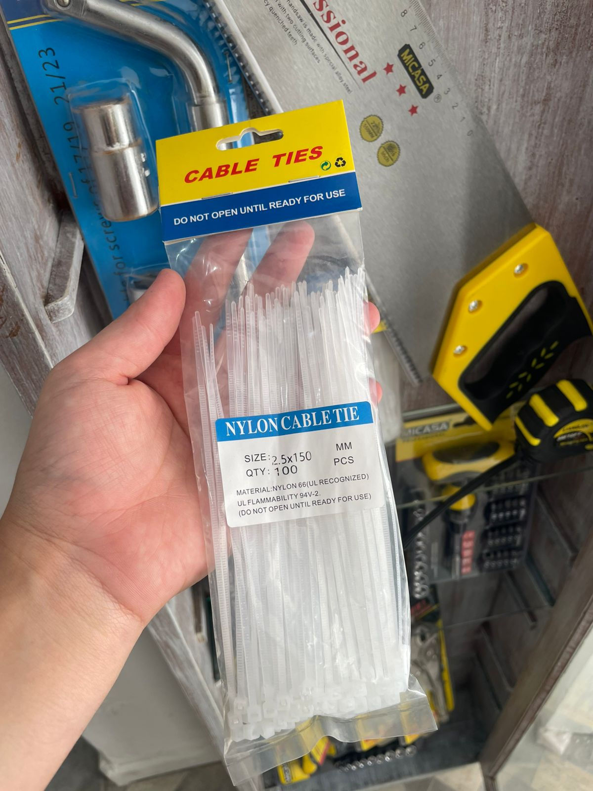 Precinto Blanco CHICO 2.5x150