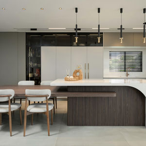 צילום מטבח מודרני עם אי מרכזי, עיצוב פנים: אסי בן שושן, צילום: עינת דקל