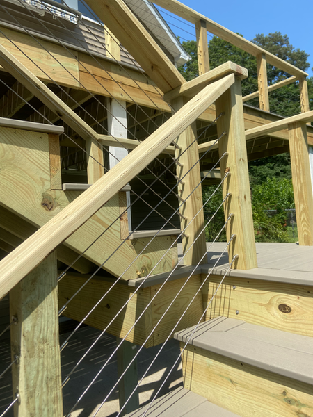 Wooden deck construction services by Ryan Davis Contracting