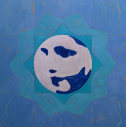 “Blue gold, III” akrüül, lõuend 2020 (150×150 cm)