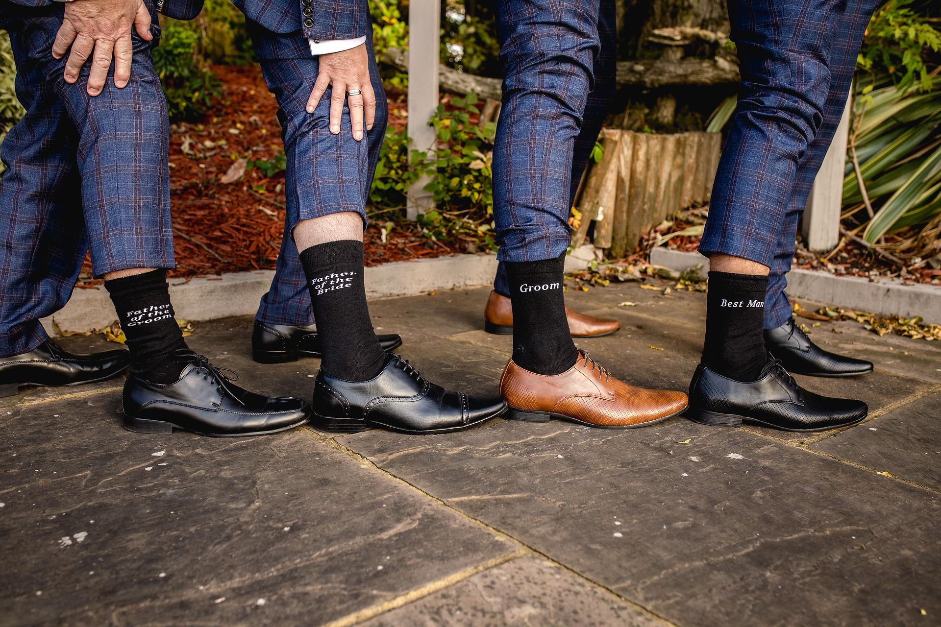 red hall hotel wedding socks