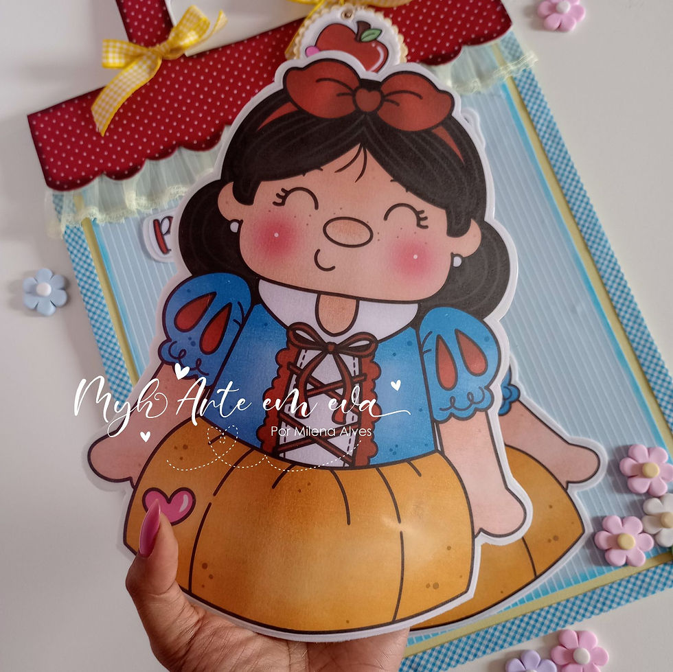 Miniatura: Branca de Neve e os sete anões Sacola + dedoches - Apostila e arquivo digital