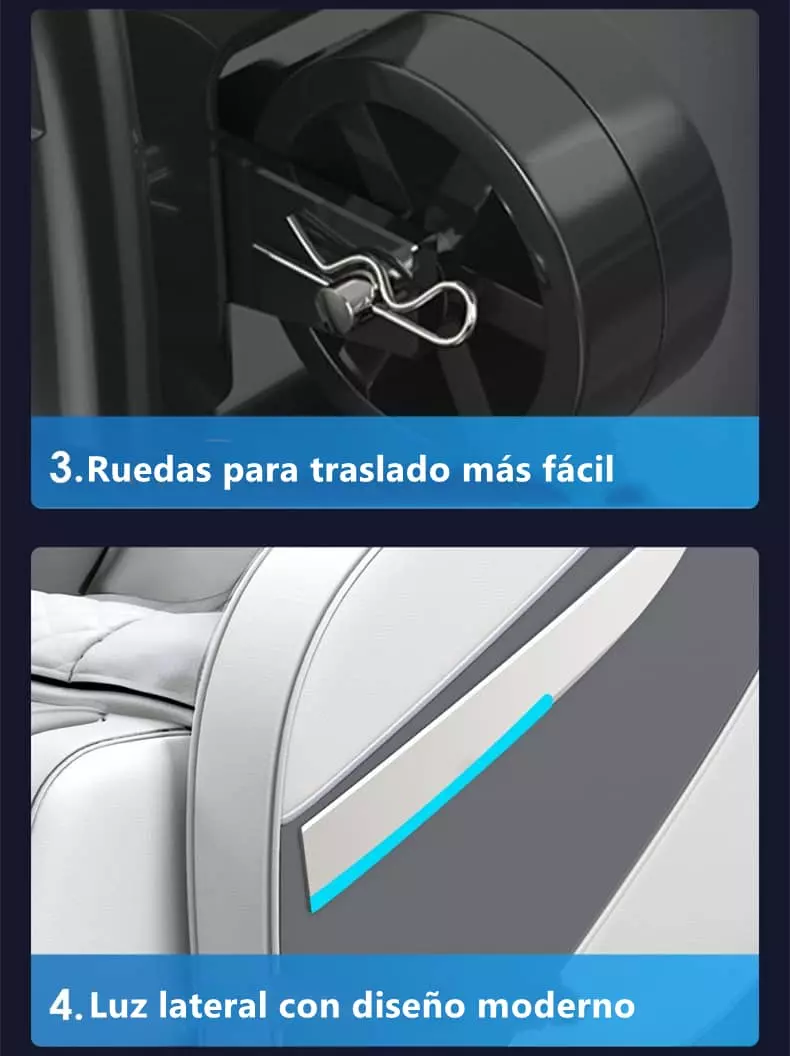 diseño de luces del sillon para masaje