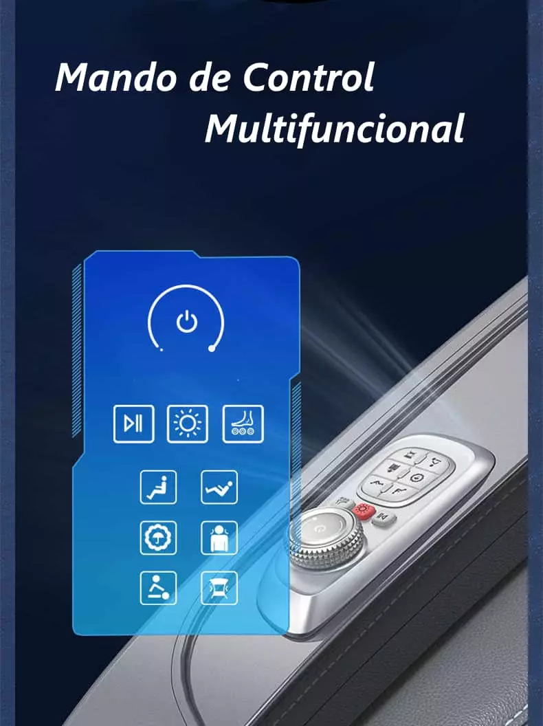 mando multifuncional del sillon masajeador