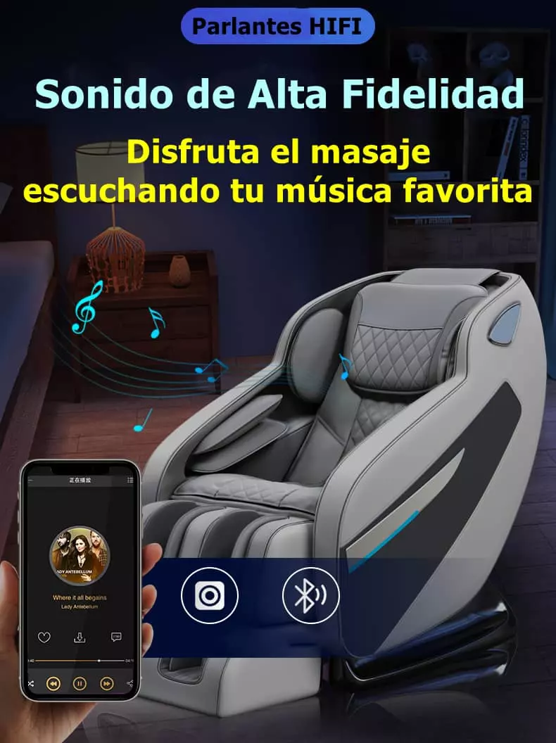 parlantes para musica del sillon masaje