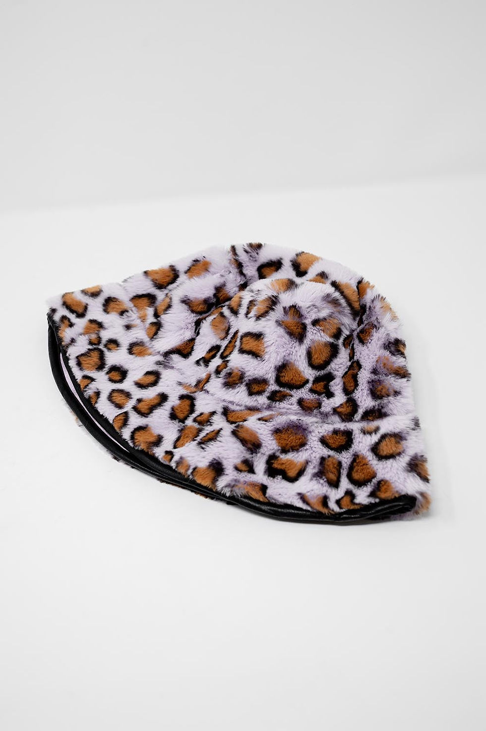 Thumbnail: Purple Bucket Hat in Animal Print