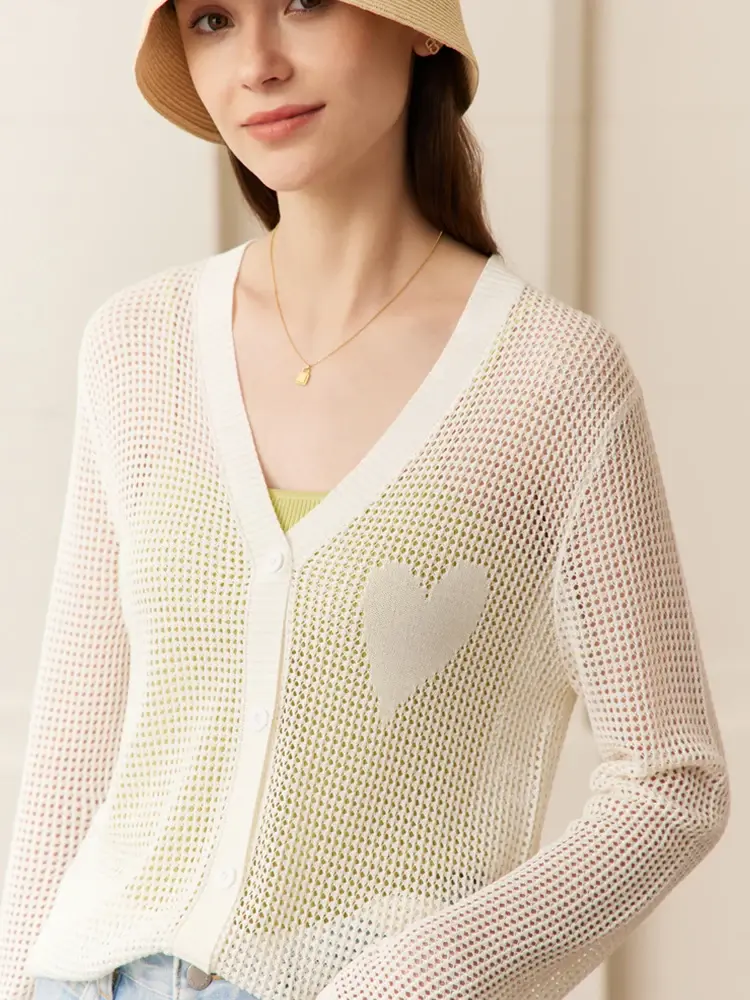 Cusuti V-Neck Knit Cardigan - Spring Fashion Loose Casual Chic
