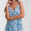 Thumbnail: Blue Floral Cami Strap Dress.
